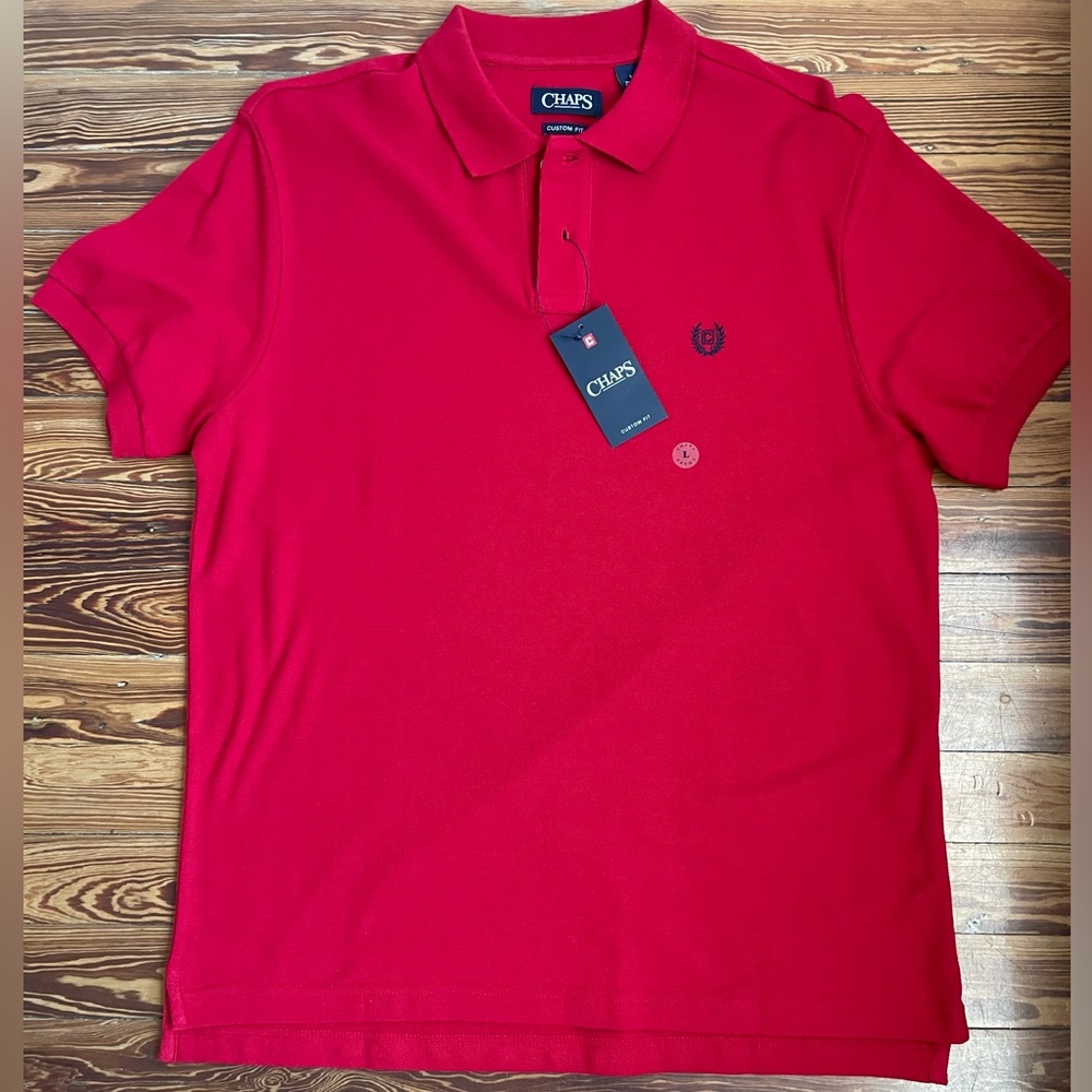 NWT Chaps Red Polo Shirt